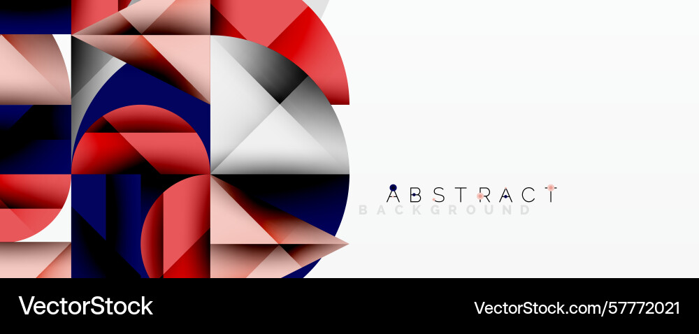 Geometric shapes overlap creating dynamic Vector Image