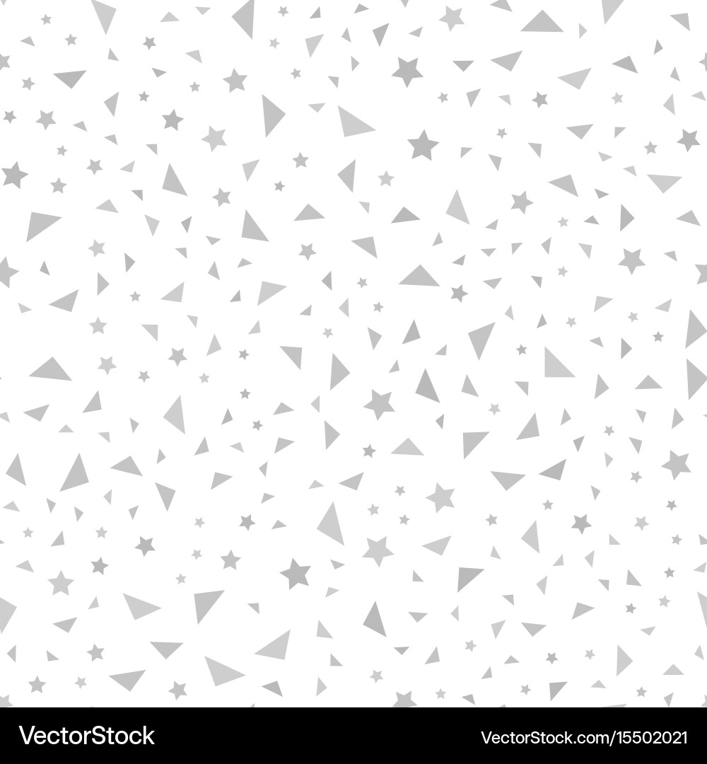 Gray star and triangle pattern seamless vector image