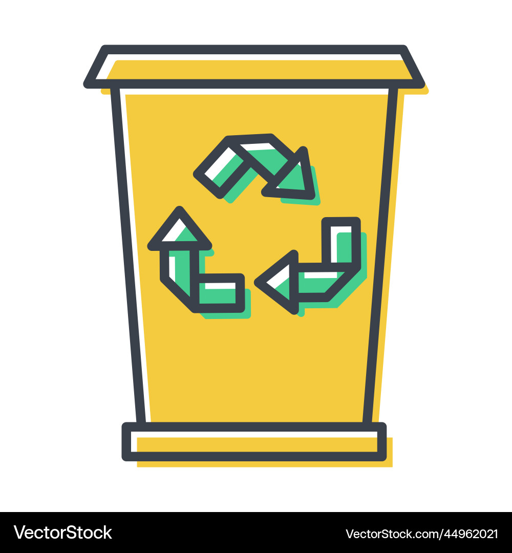 Isolated icon of trash can or container Isolated icon of trash can or container vector image