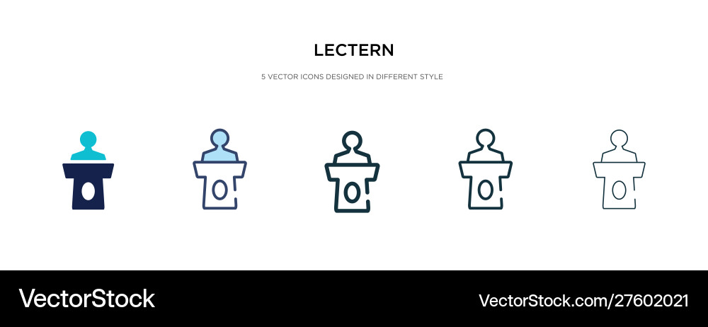 Lectern icon in different style two colored Lectern icon in different style two colored vector image