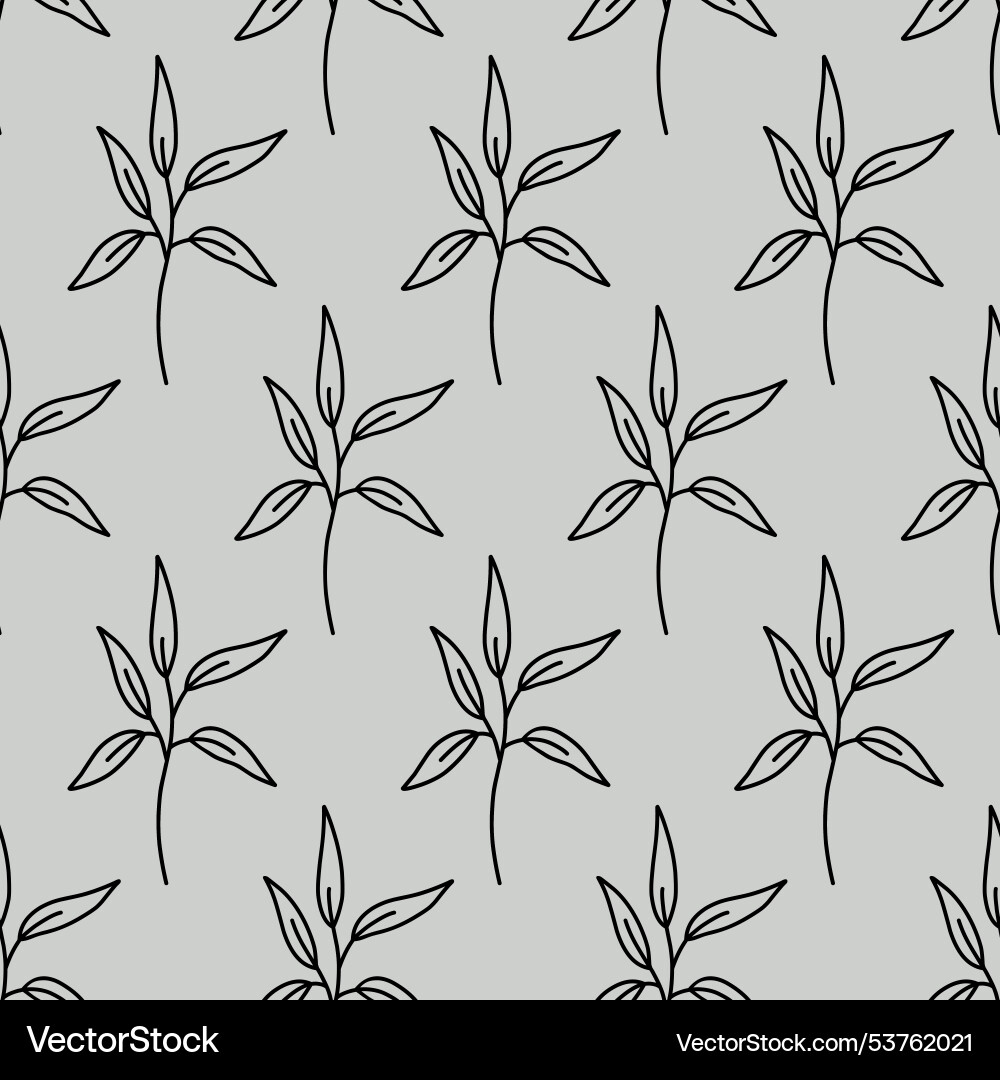Minimalistic botanical seamless pattern Minimalistic botanical seamless pattern vector image