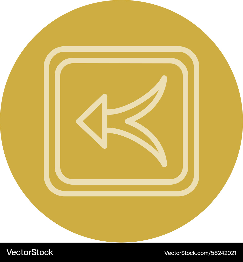Multi-Color Arrow Merge Left Icon Vector Image