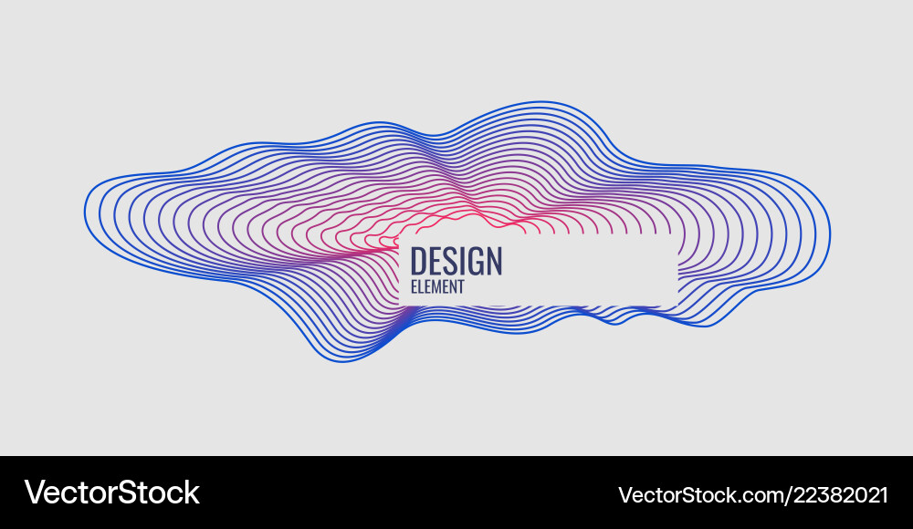 Organic forms with dynamic waves and lines Vector Image