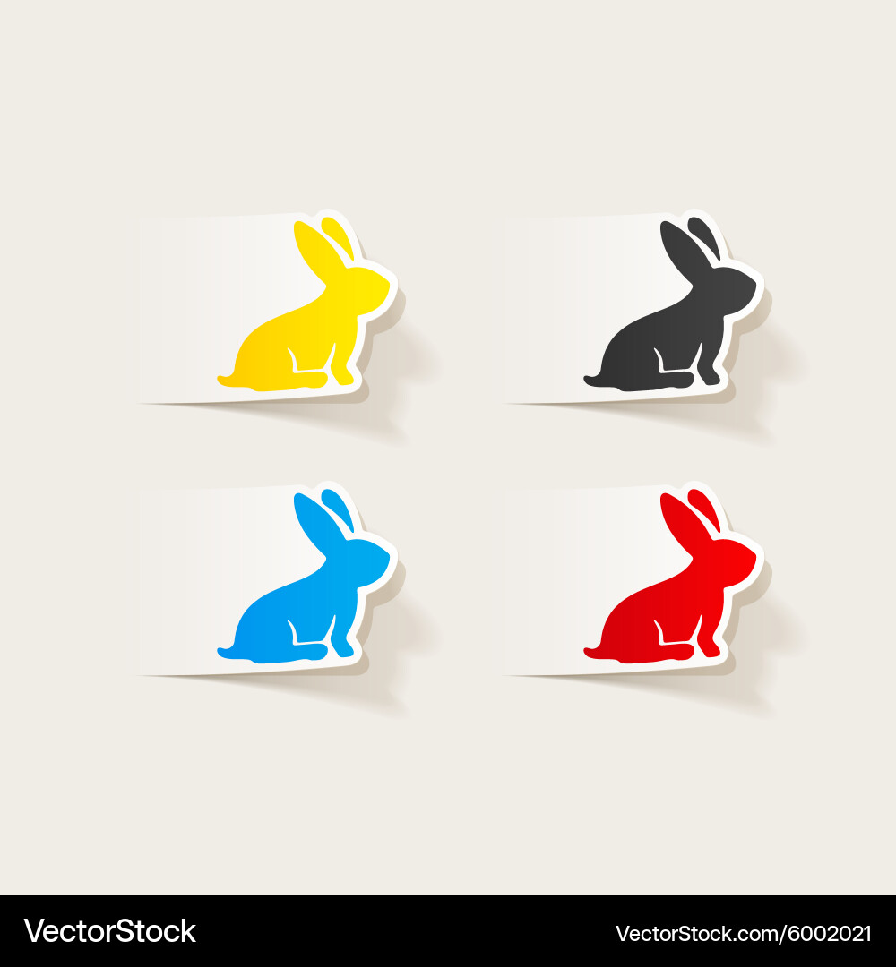 Realistic design element easter rabbit vector image