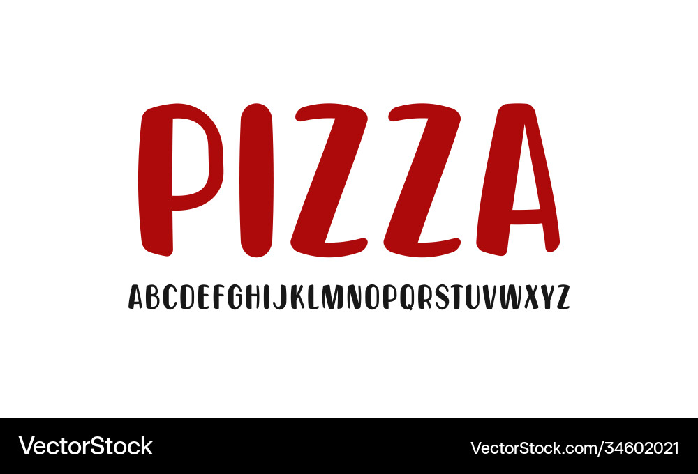 Sans serif font with rounded corners vector image