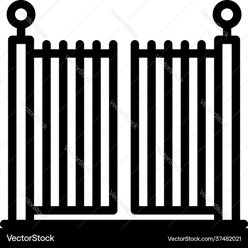 Signal automatic gate icon outline style Signal automatic gate icon outline style vector image