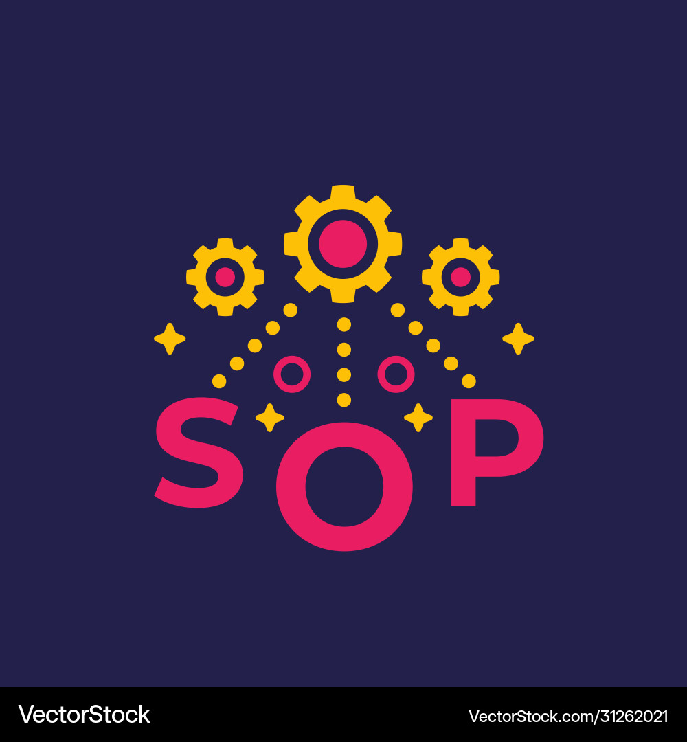 Standard Operating Procedure (SOP) Workflow vector image