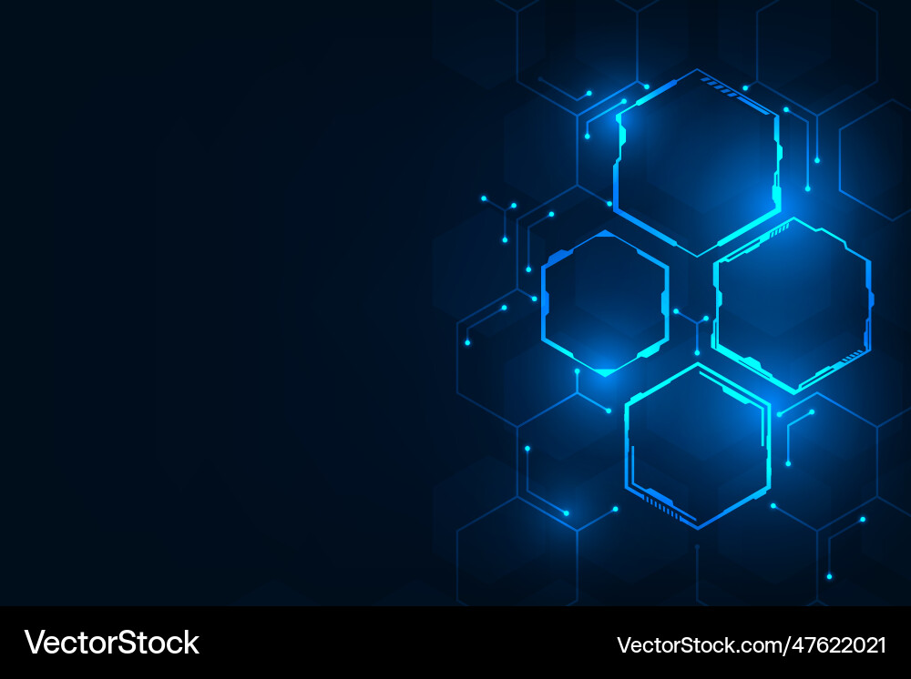 Technology with hexagones geometric abstract Technology with hexagones geometric abstract vector image