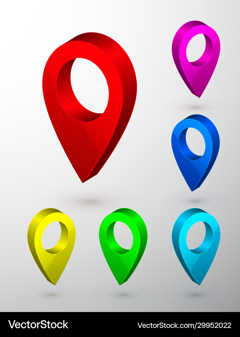 3d map pointer navigator symbol isolated on gray 3d map pointer navigator symbol isolated on gray vector image
