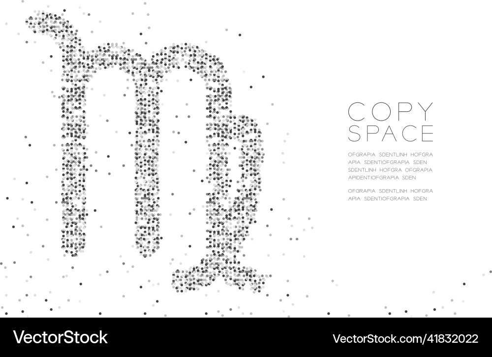 Abstract geometric circle dot pixel pattern virgo vector image