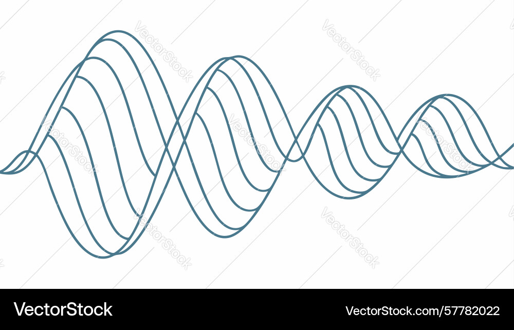 Abstract rhythmic wavy lines harmonious visual vector image