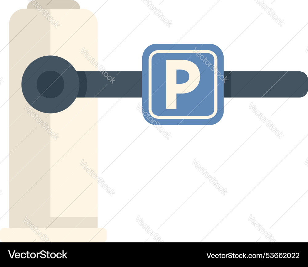 Automatic parking gate system allowing access Automatic parking gate system allowing access vector image