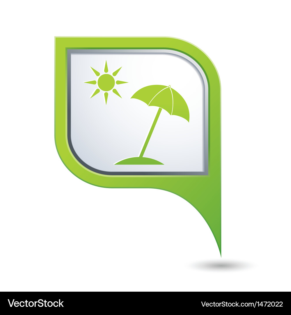 Beach Pointer Icon vector image