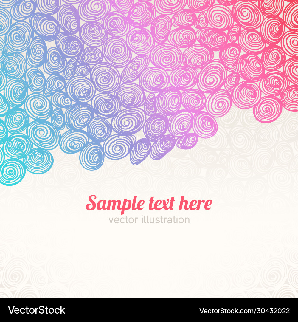Color abstract background with swirls Vector Image