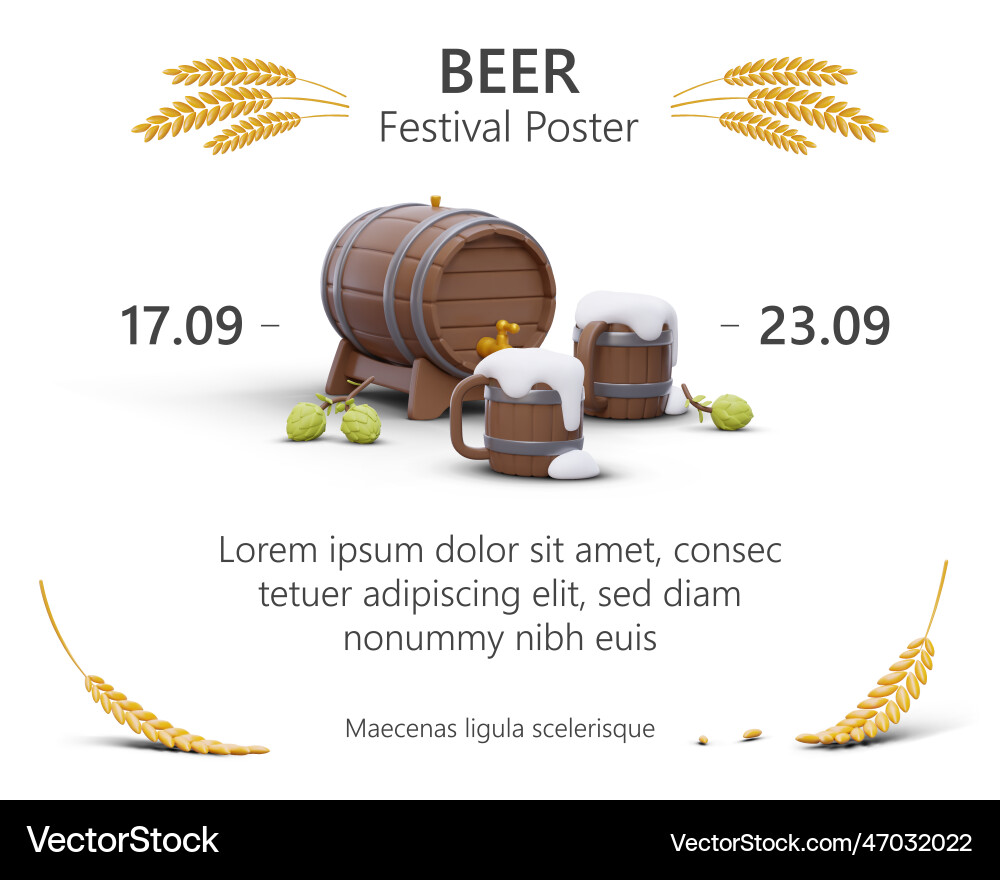 Color announcement with editable text dates 3d Color announcement with editable text dates 3d vector image