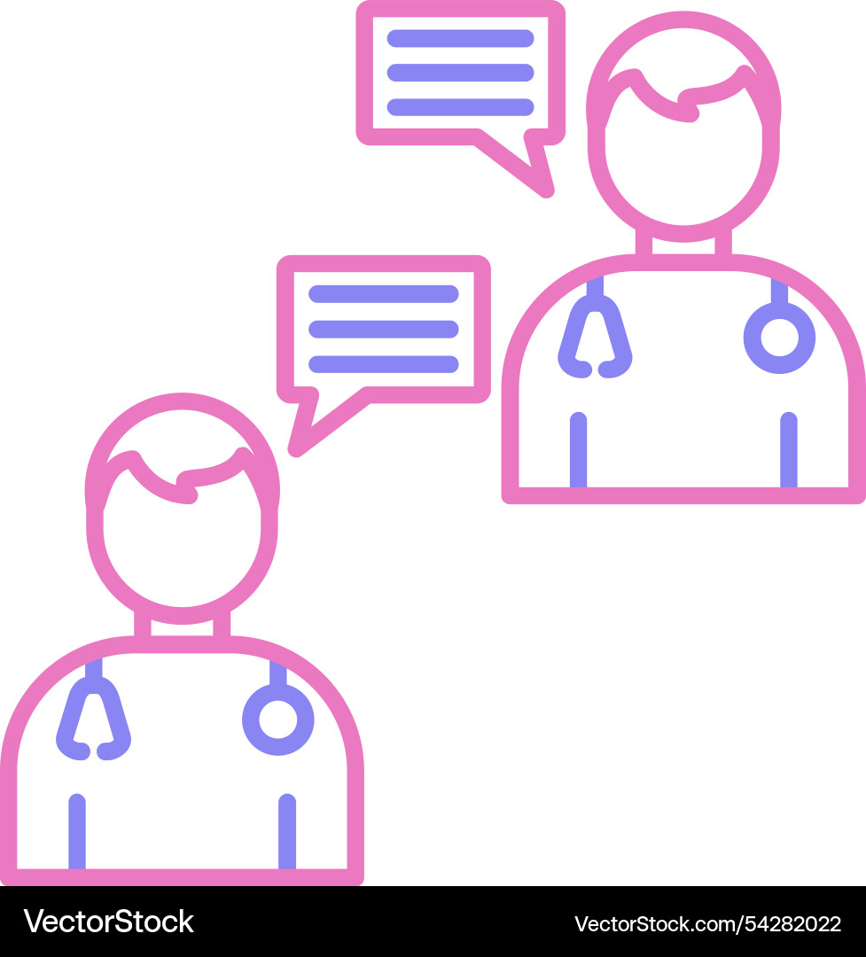 Conversation line two colour icon Vector Image