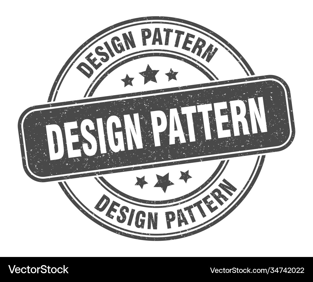 Design pattern stamp label round Vector Image