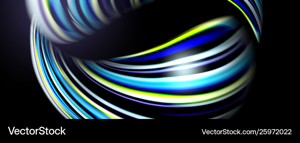 Fluid color waves with light effects Vector Image