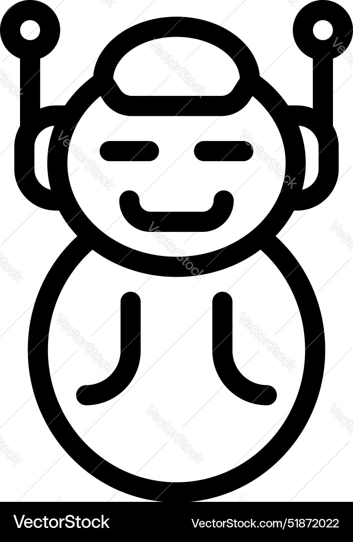 Friendly robot smiling and showing positivity Vector Image