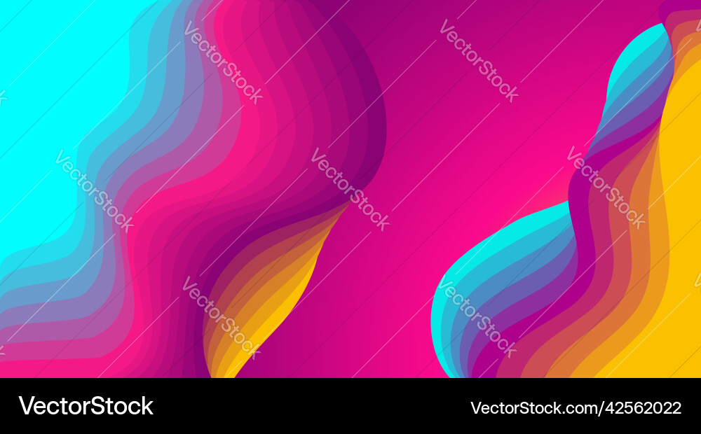 Fun color papercut shape abstract background Fun color papercut shape abstract background Vector Image