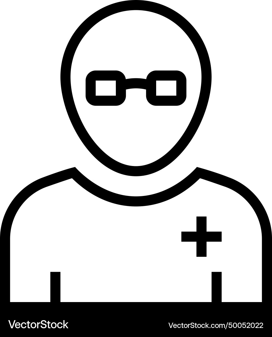 Hacker line icon Vector Image