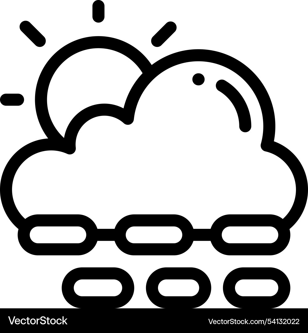 Haze icon thin linear style design isolated vector image
