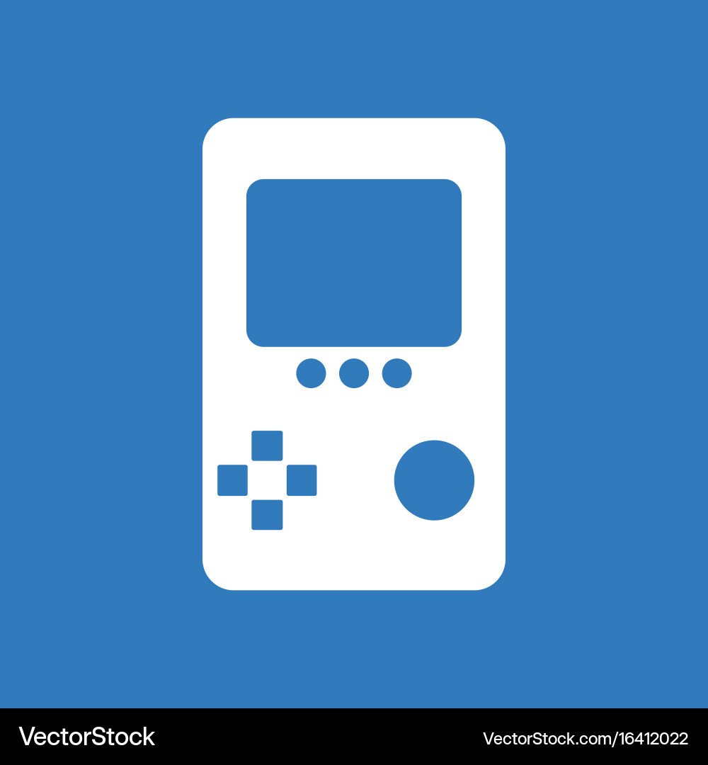 Icon on background tetris portable game vector image