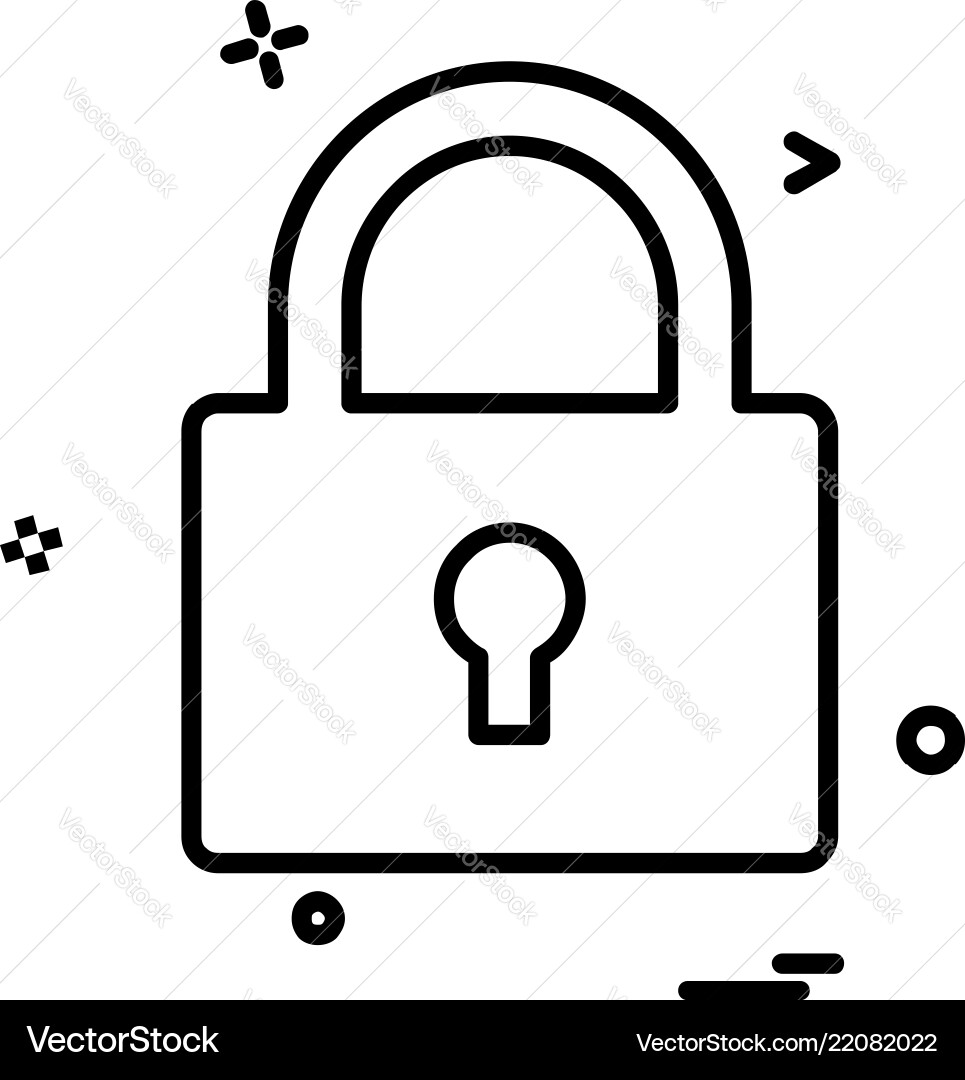 Lock icon design Royalty Free Vector Image - VectorStock