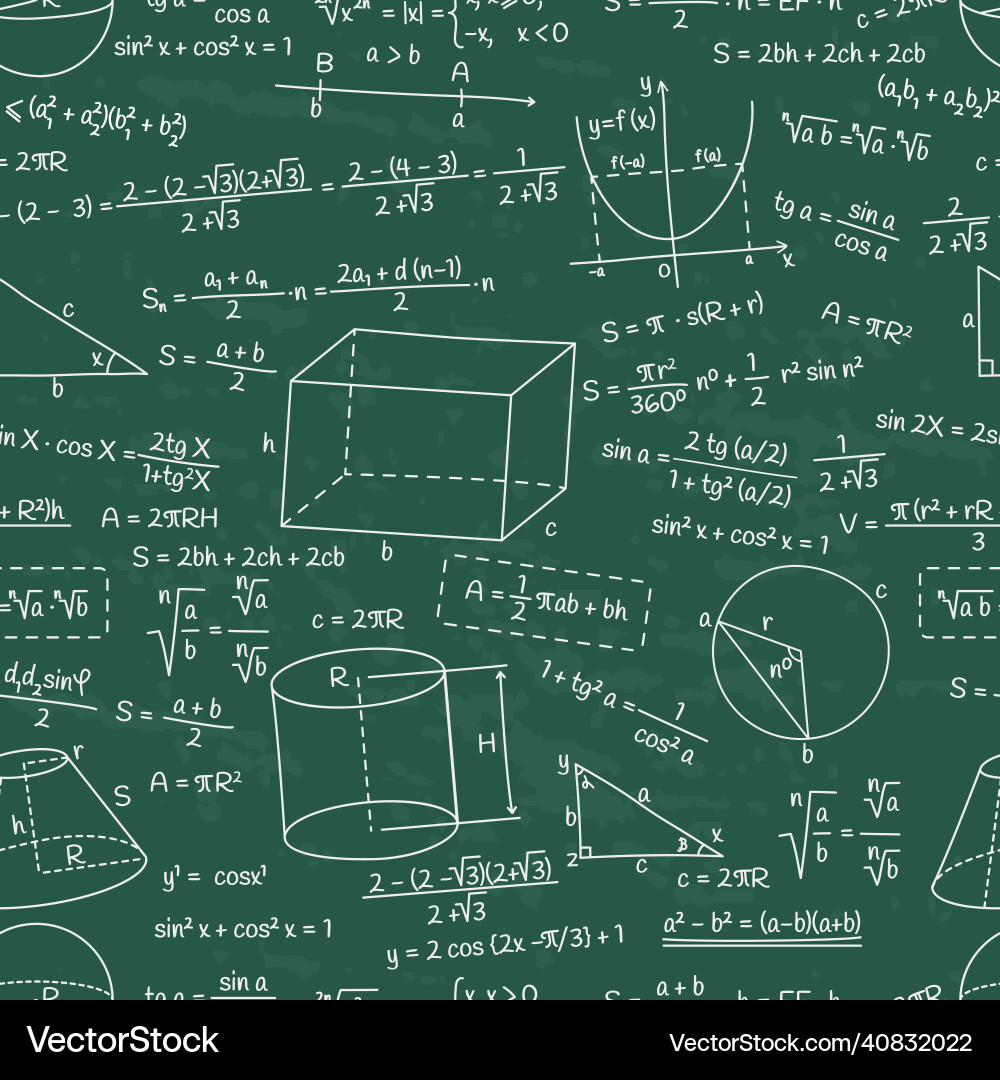 Mathematical Formulas & Equations vector image