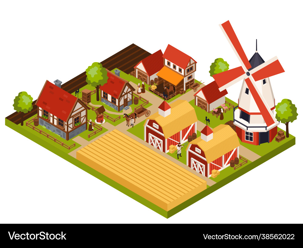 Medieval architecture concept vector image