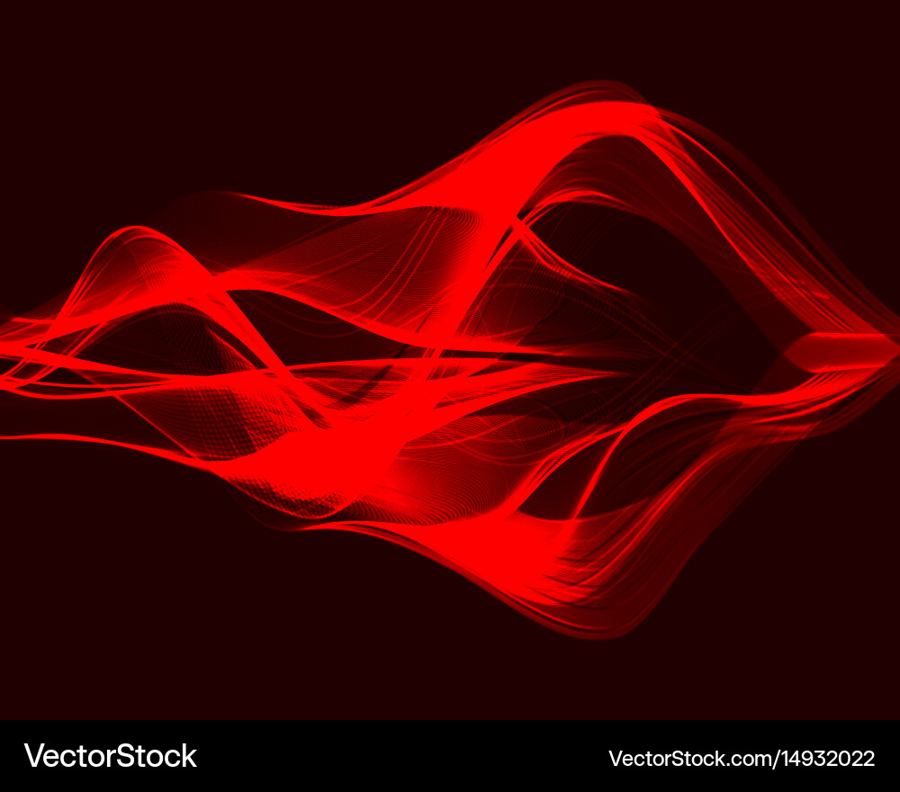 Modern background abstract red wave design vector image