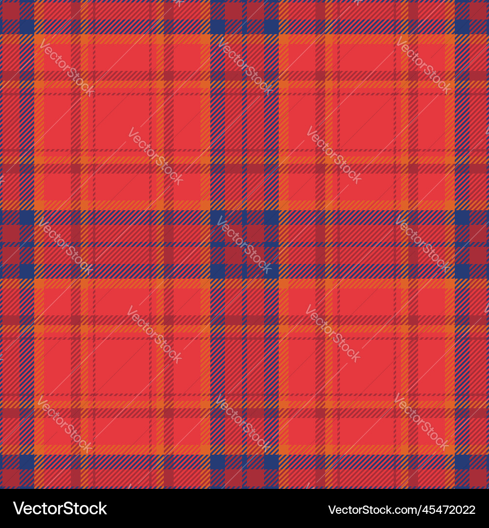 Plaid seamless pattern in red check fabric Plaid seamless pattern in red check fabric vector image