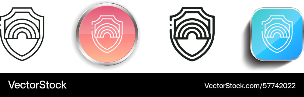 Pride icon thin linear regular and button style vector image
