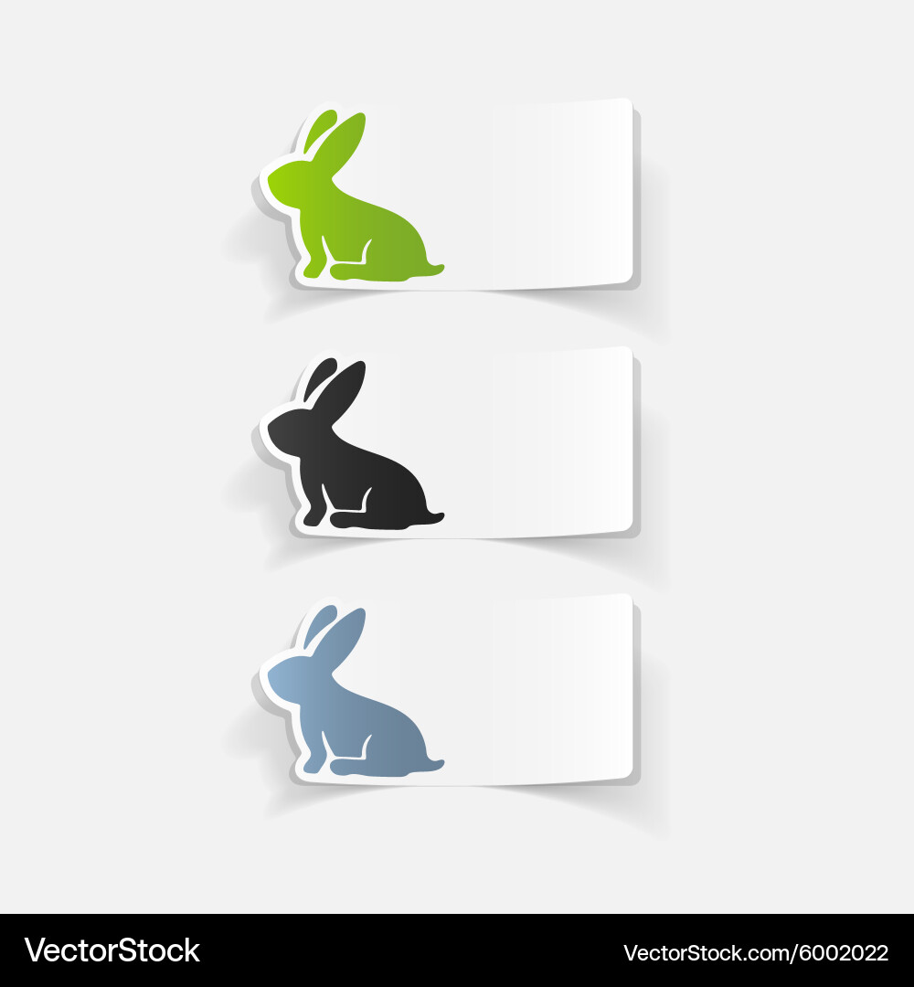 Realistic design element easter rabbit Vector Image