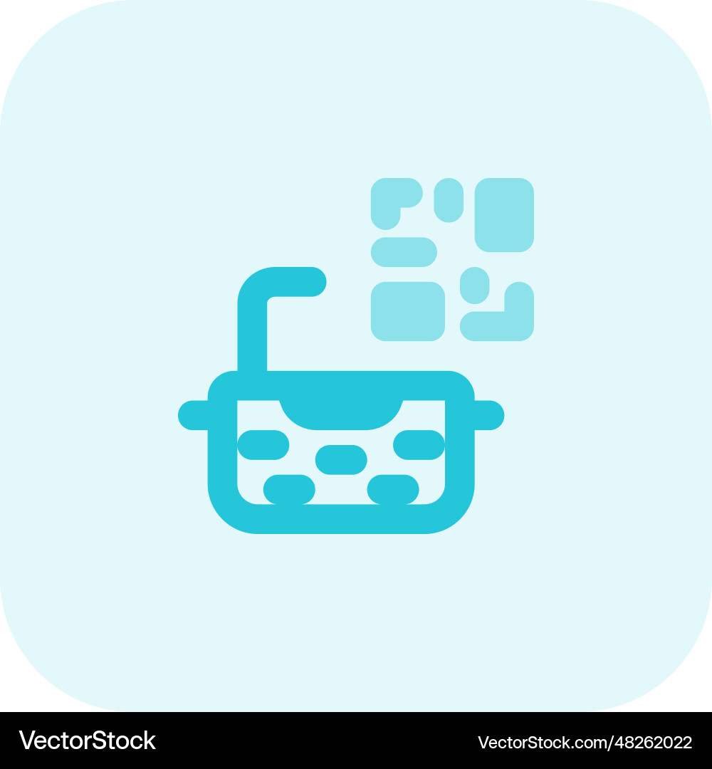 Typewriter details identified through qr code vector image