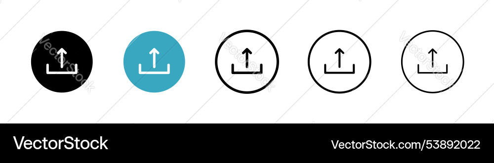 Upload icon set vector image