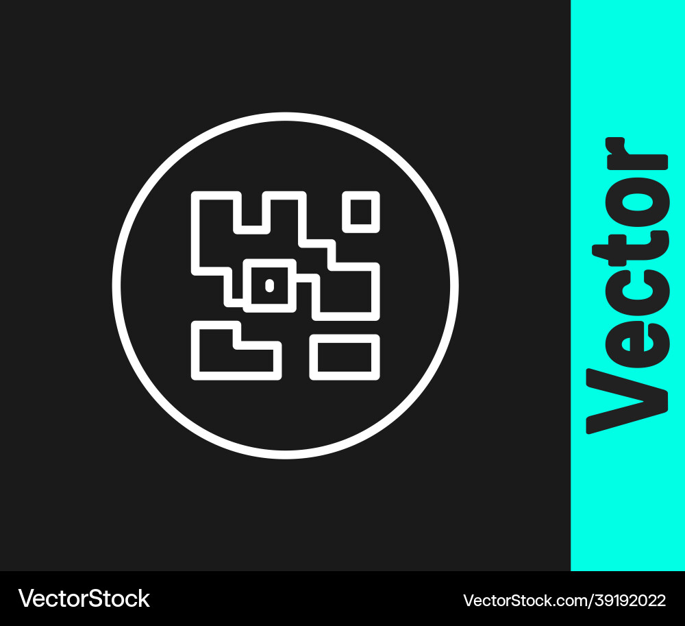 White line qr code sample for smartphone scanning White line qr code sample for smartphone scanning Vector Image