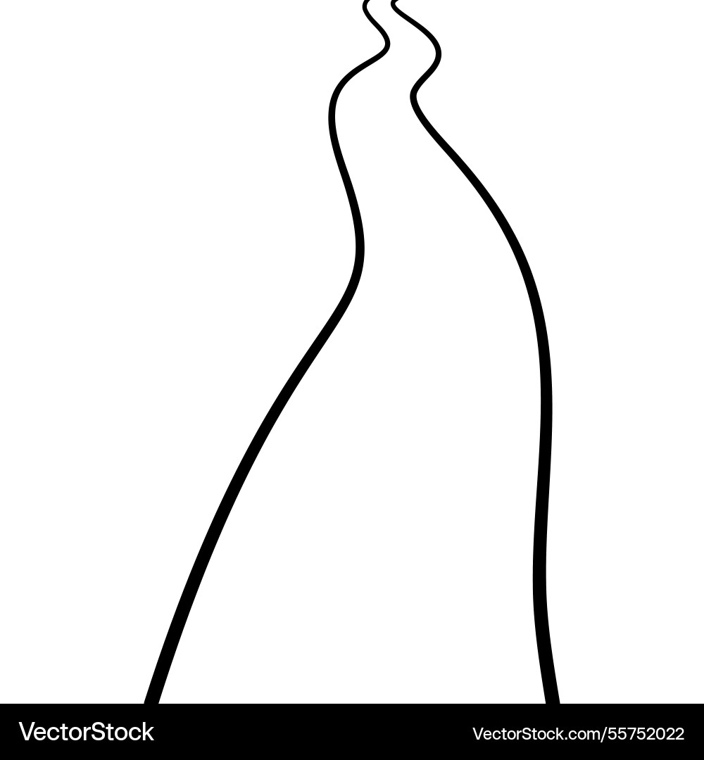 Winding path to serenity under a vast open sky vector image