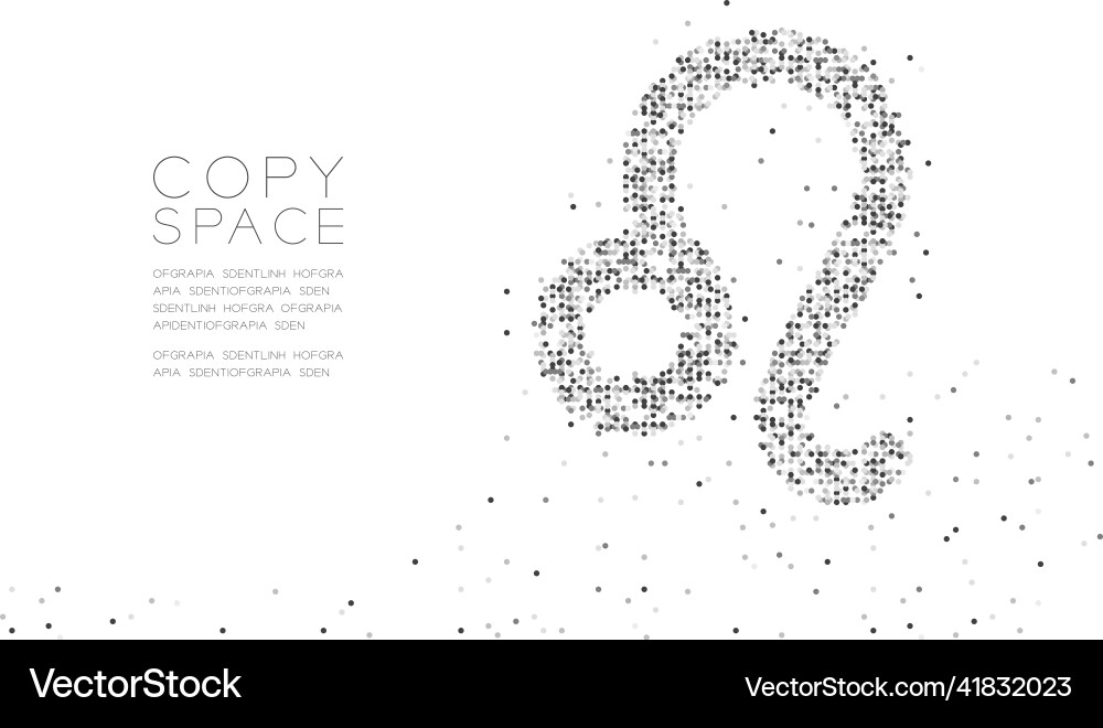 Abstract geometric circle dot pixel pattern leo vector image