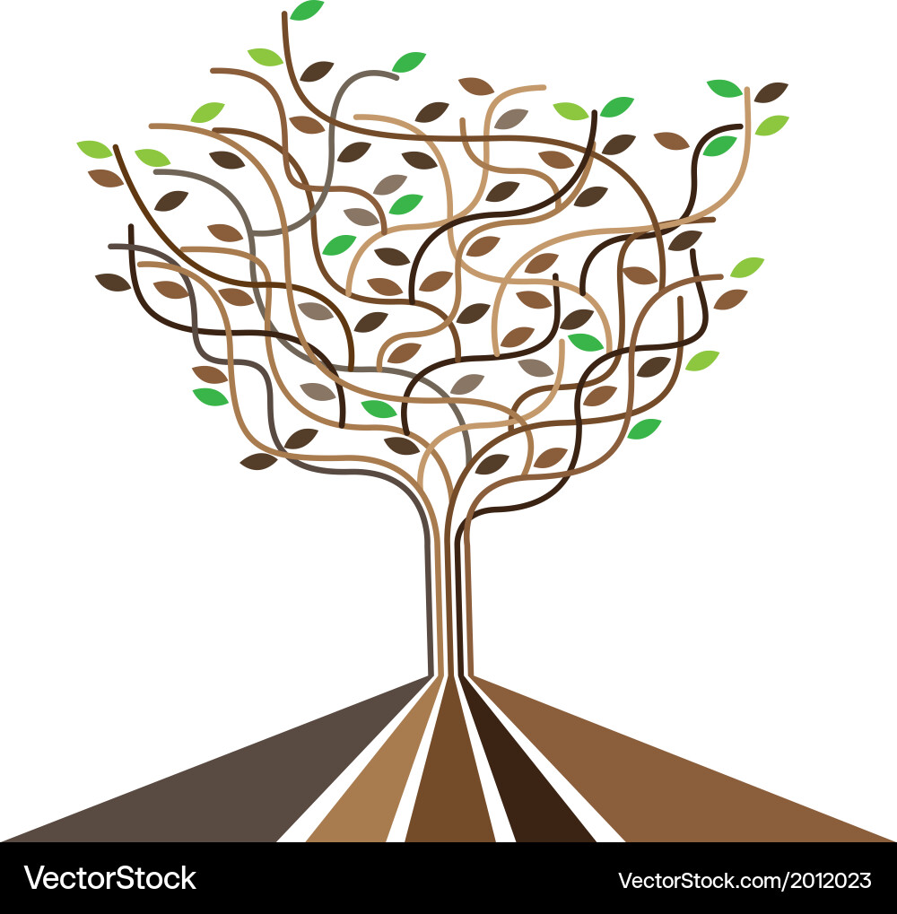 Abstract tree template vector image