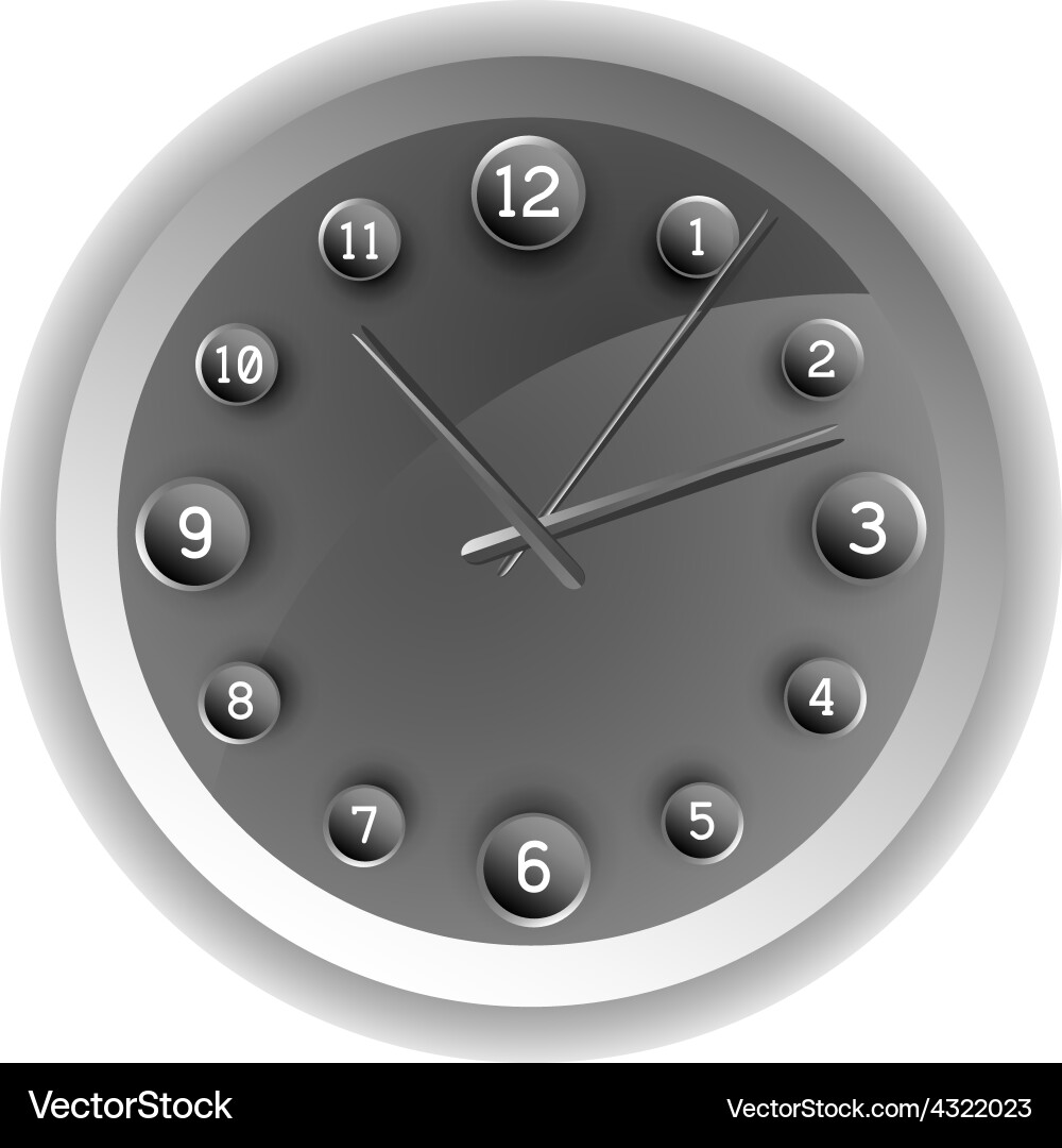 Analog clock the original design Vector Image
