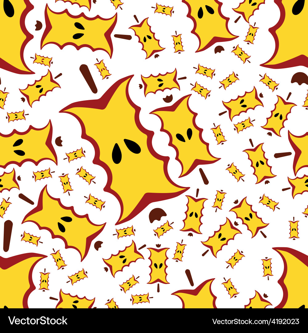 Apple core seamless pattern vector image