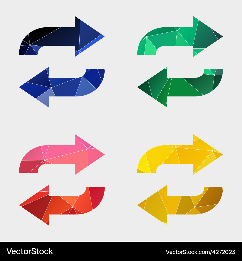 Auto play icon abstract triangle vector image