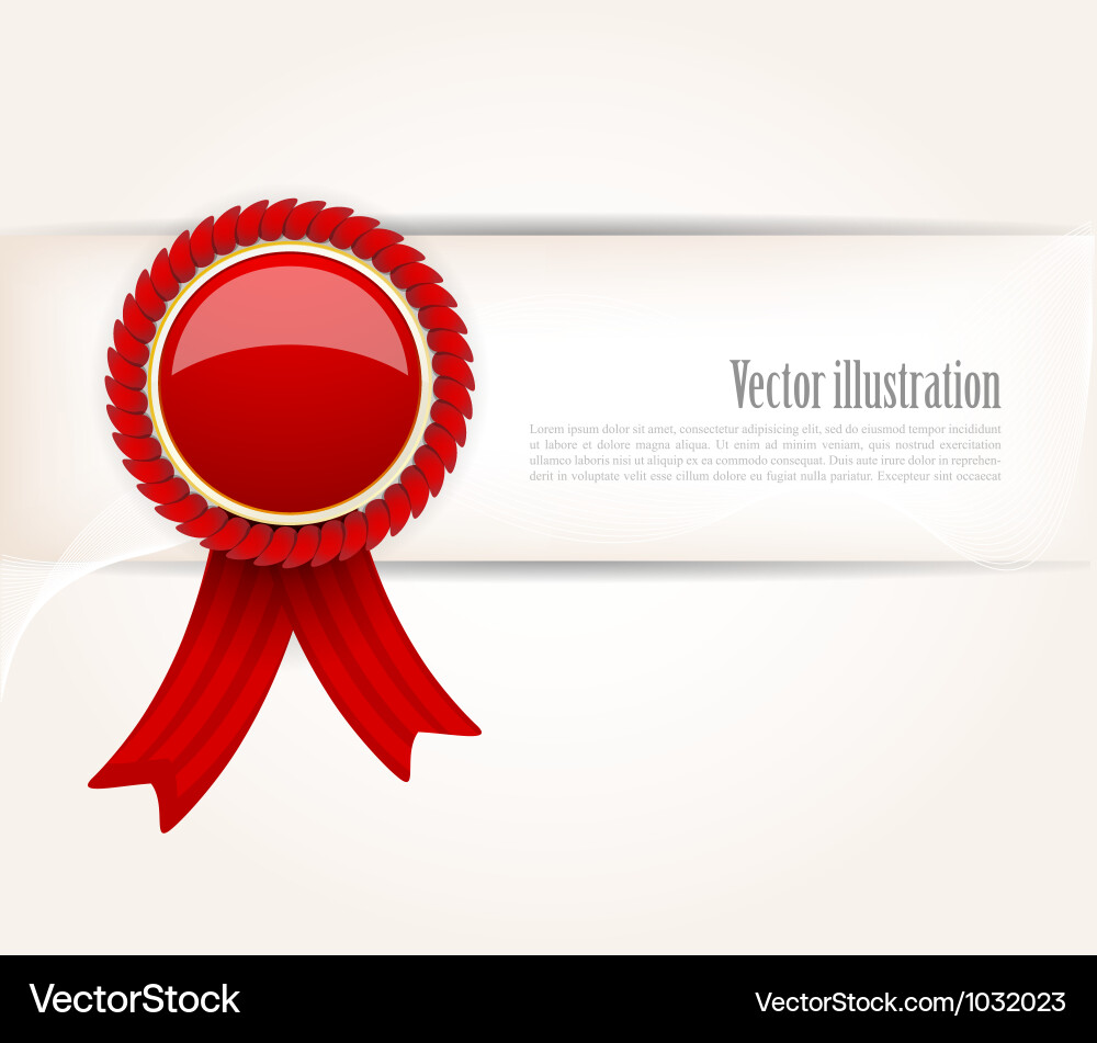 Background with red label vector image