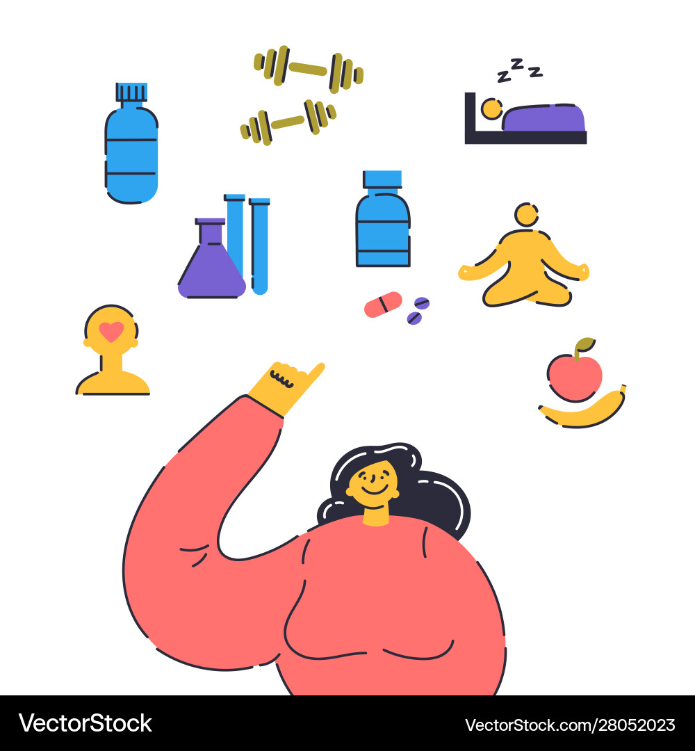 Biohacking flat characters Vector Image