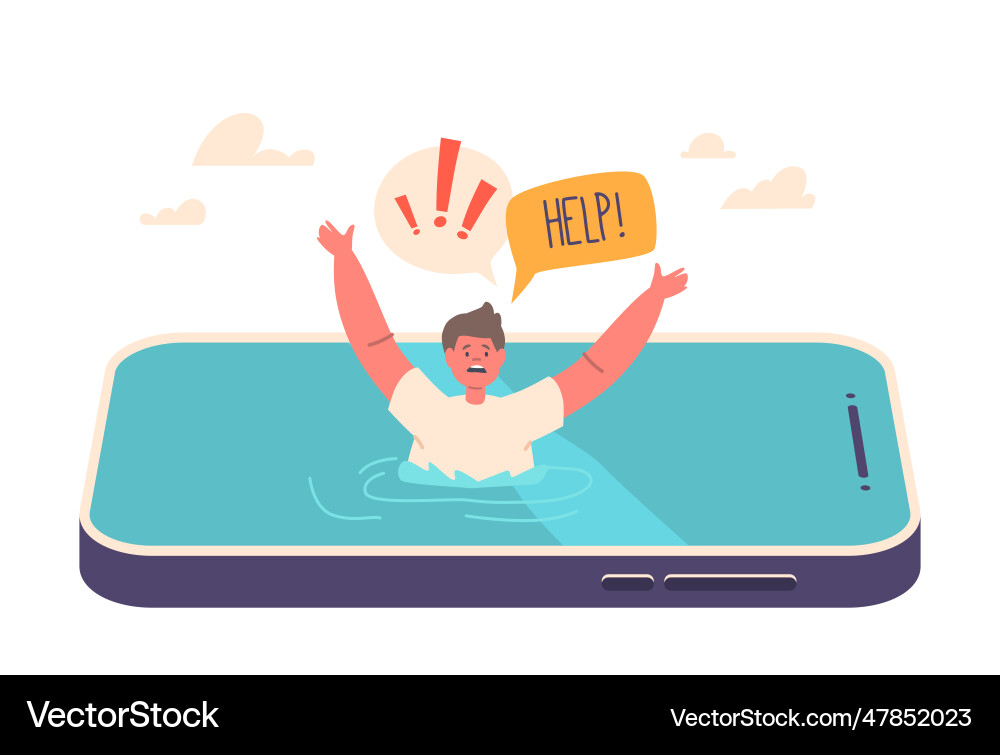 Child Risks in Smartphone Use vector image