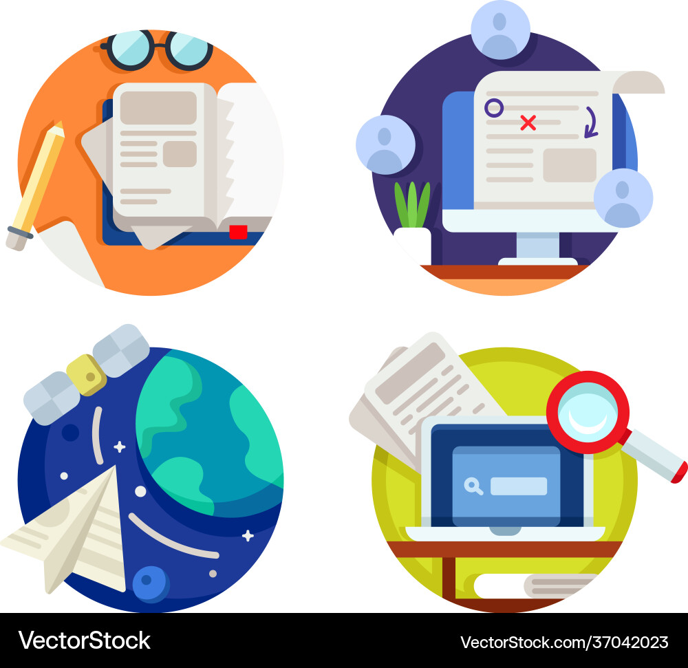 Creating and correcting articles Creating and correcting articles vector image