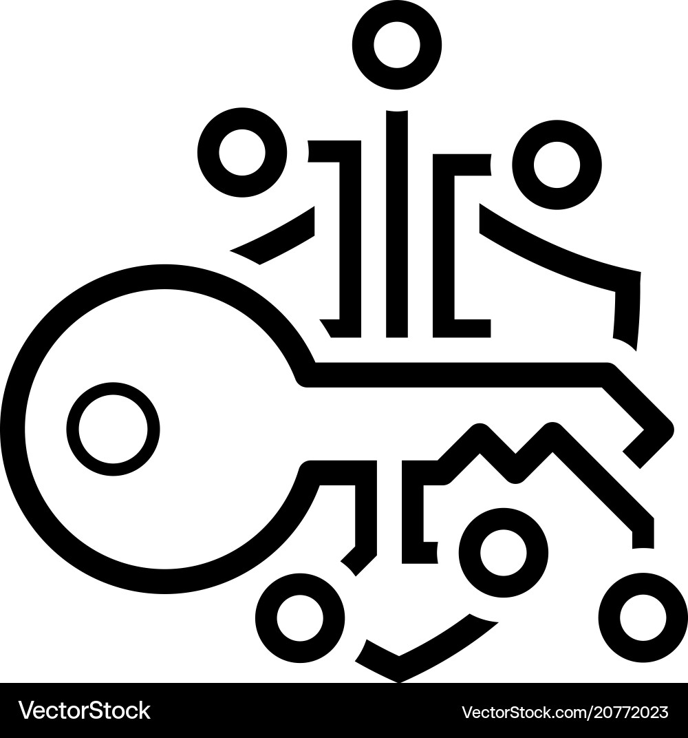 Crypto key management icon – Royalty-Free Vector | VectorStock