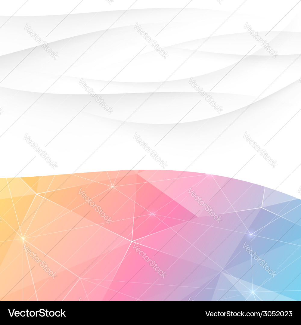 Crystal swoosh wave abstract bright template Vector Image