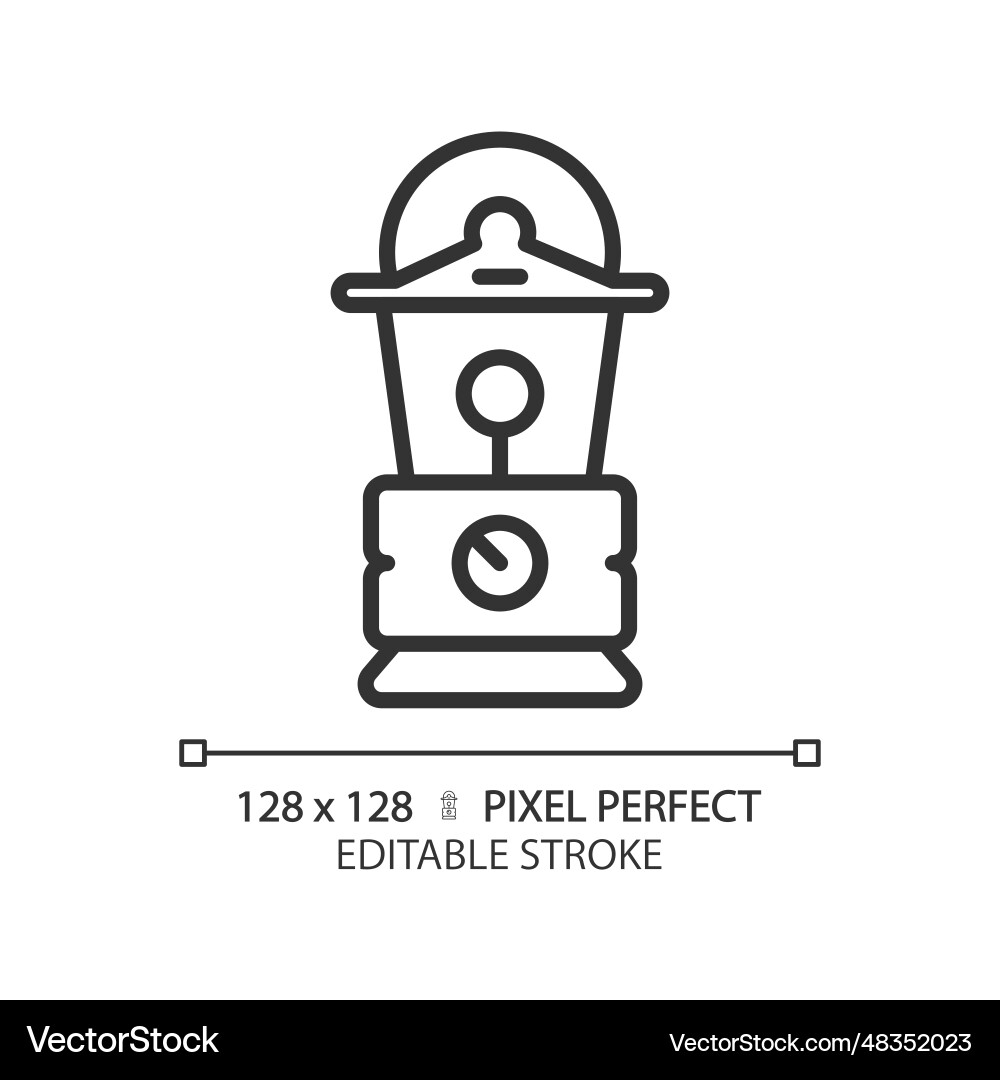 Customizable lantern simple thin linear black icon Customizable lantern simple thin linear black icon vector image